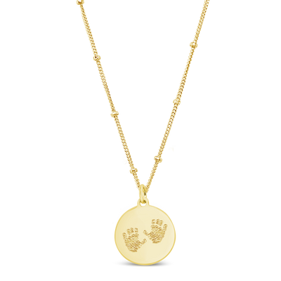 Custom Handprint Disc Necklace