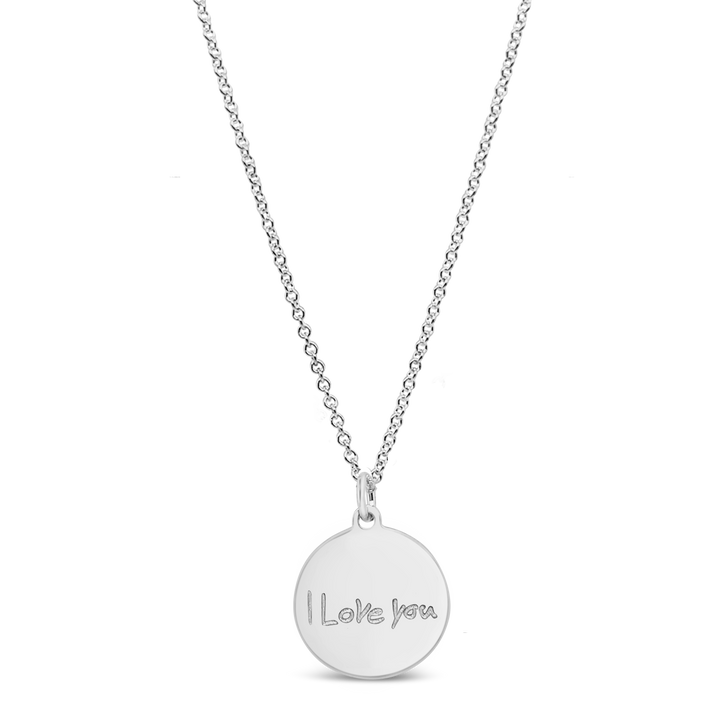 Handwriting Disc Necklace