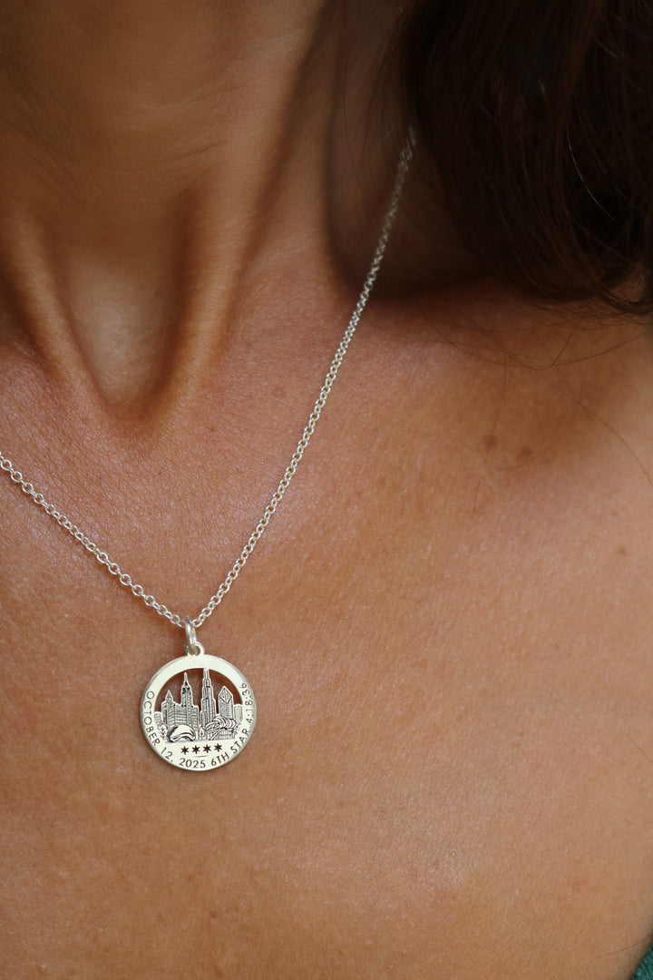 Personalized Chicago Charm Necklace