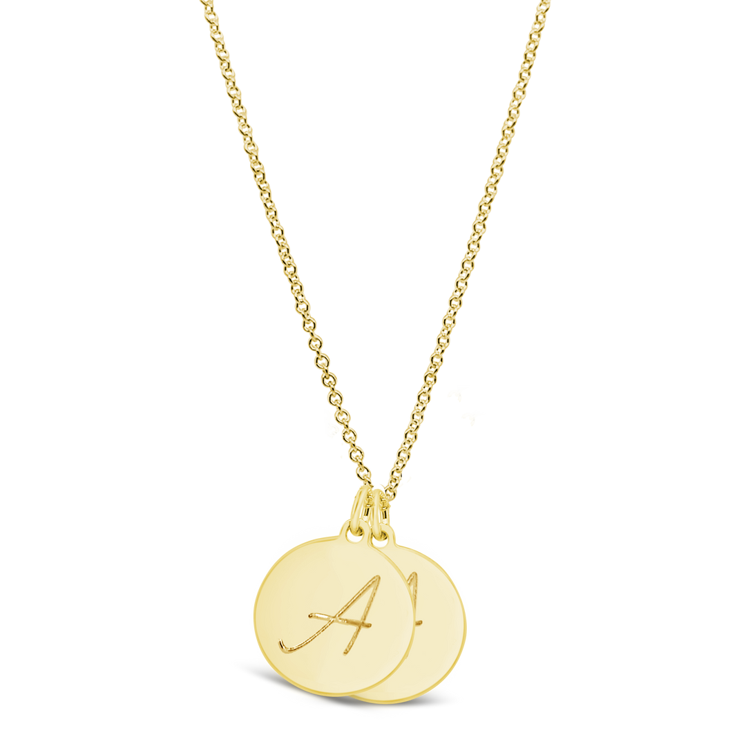 Initial Disc Necklace (2 Discs)