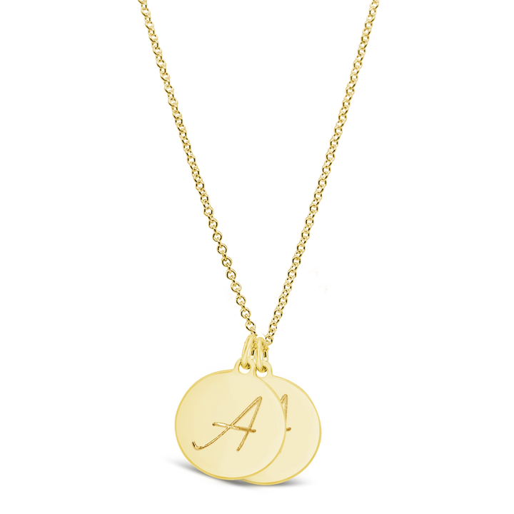 Initial Disc Necklace (2 Discs)