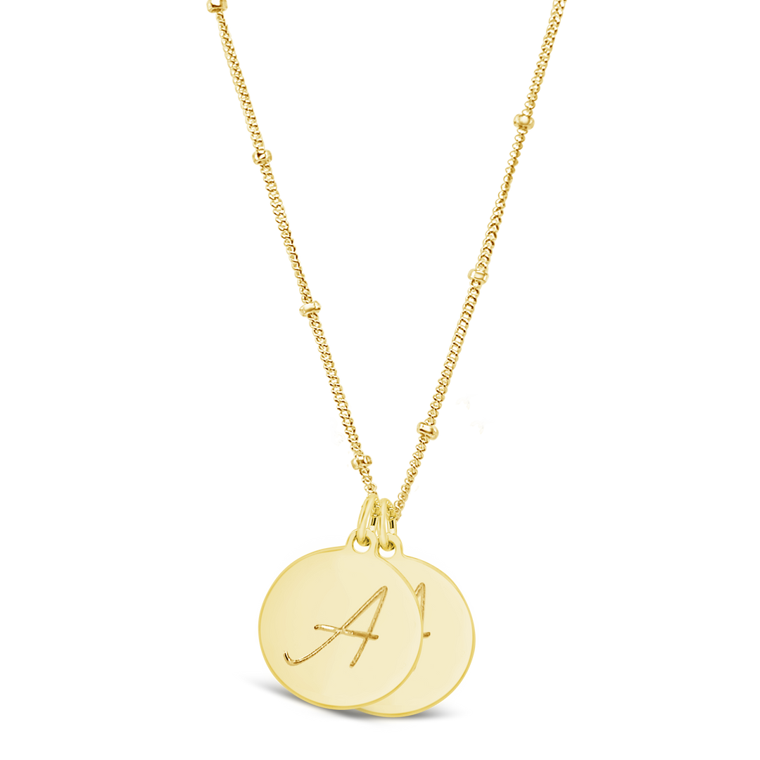 Initial Disc Necklace (2 Discs)