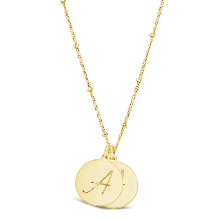 Initial Disc Necklace (2 Discs)