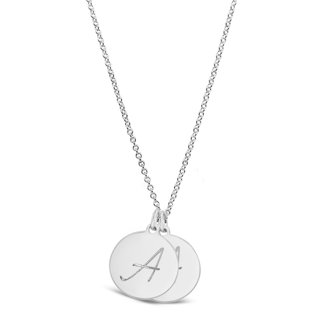 Initial Disc Necklace (2 Discs)