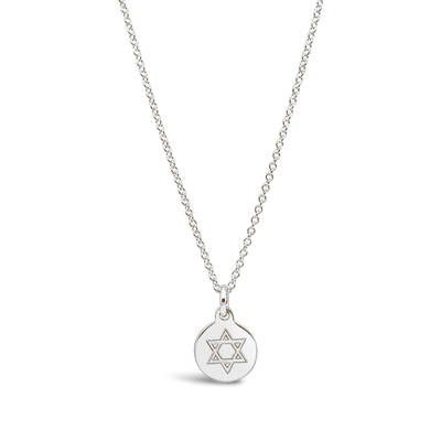 Magen David Disc Necklace