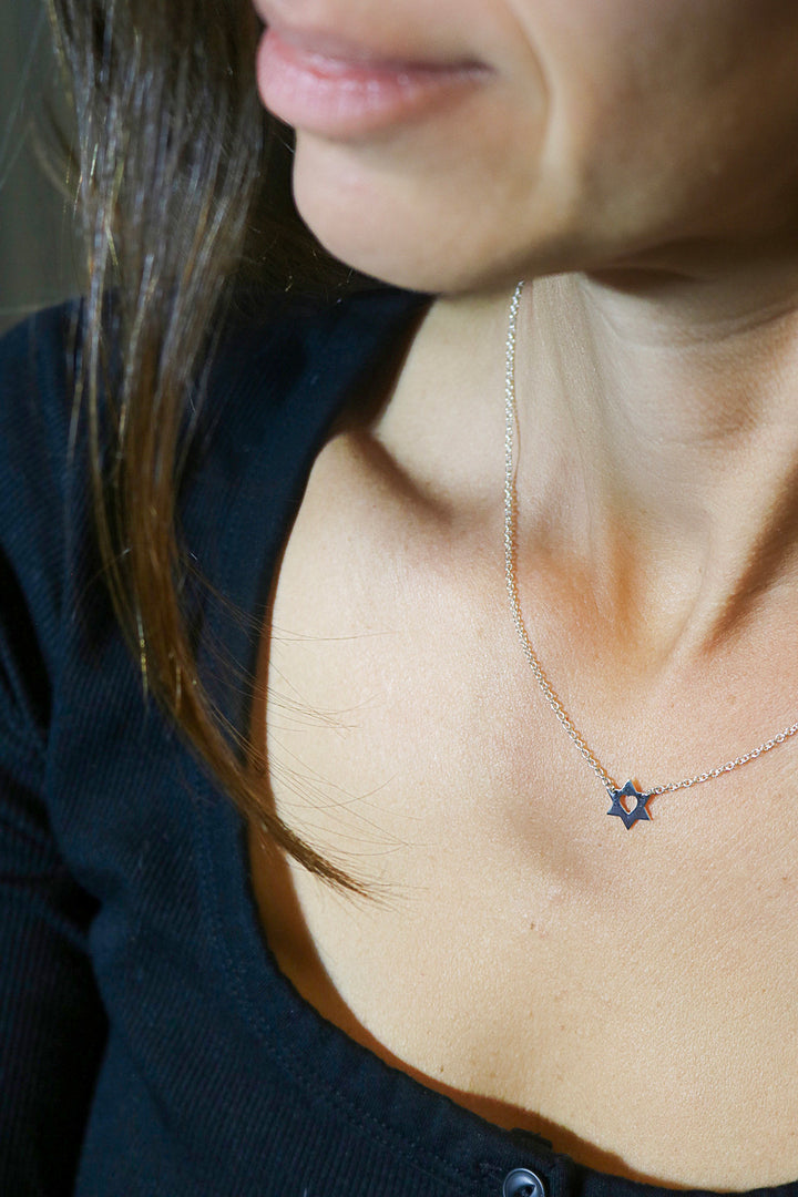 Magen David Heart Cutout Necklace