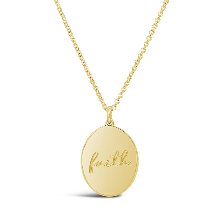 Mantra Oval Necklace