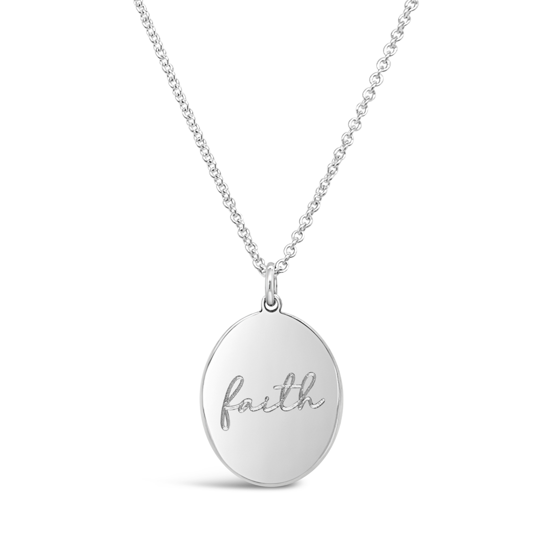 Mantra Oval Necklace