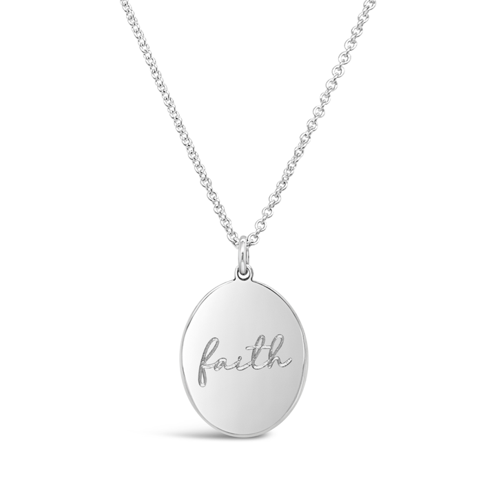 Mantra Oval Necklace
