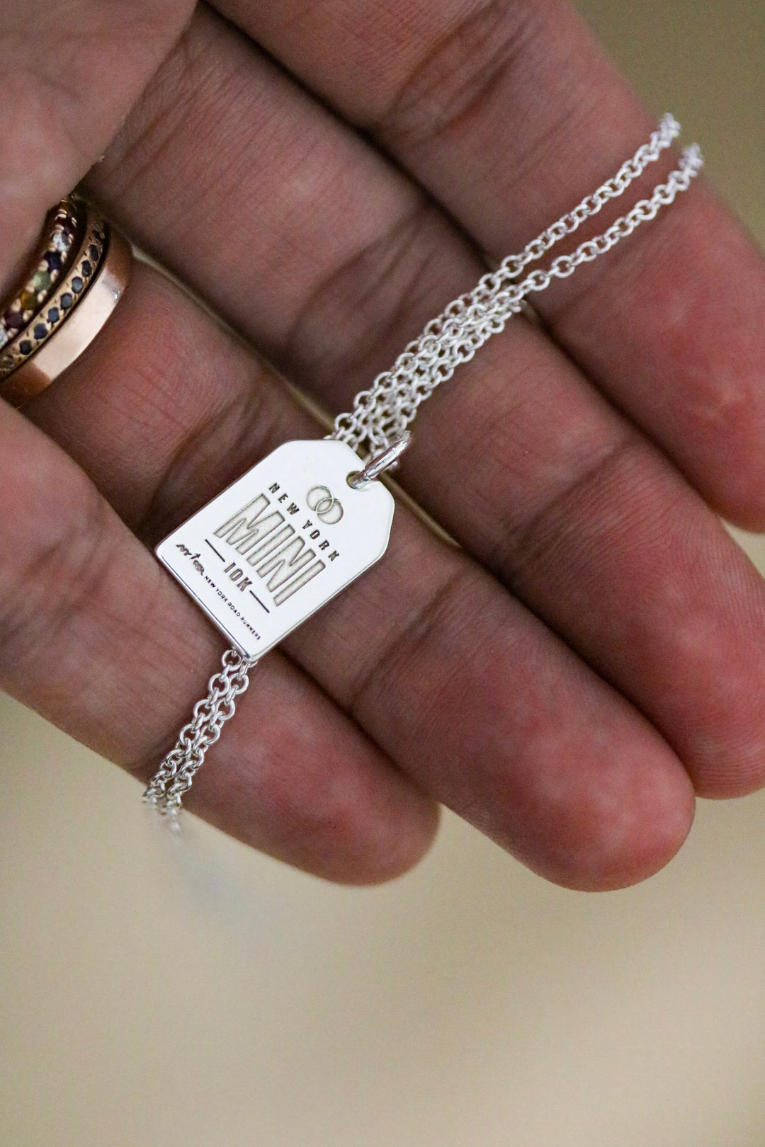 Mastercard New York Mini 10K Logo Necklace