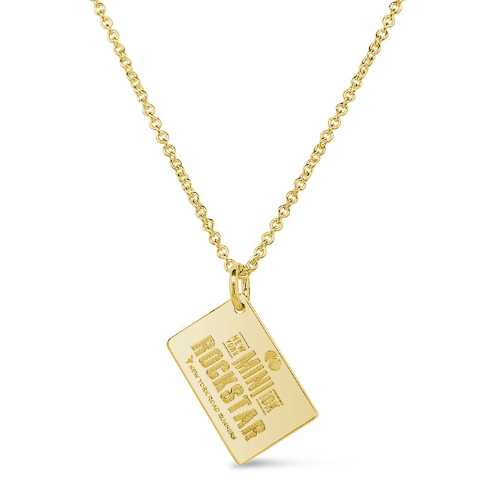 Personalized Mastercard New York Mini 10K Race Bib Necklace