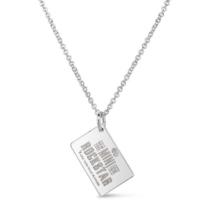 Personalized Mastercard New York Mini 10K Race Bib Necklace