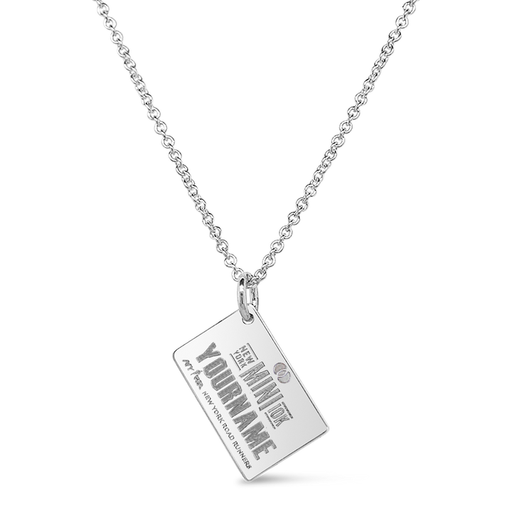 Personalized Mastercard® New York Mini 10K Race Bib Necklace