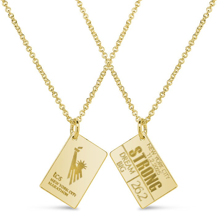 TCS New York City Marathon Personalized Race Bib Necklace