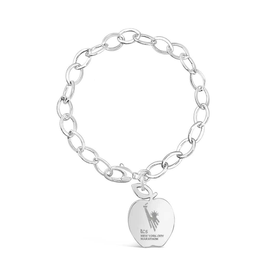 アクセサリー CTHY CHARM CHAIN BRACELET TCS New York City Marathon Apple Charm Bracelet – Erica Sara Designs