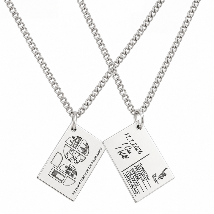TCS New York City Marathon Five Boroughs Postcard Necklace