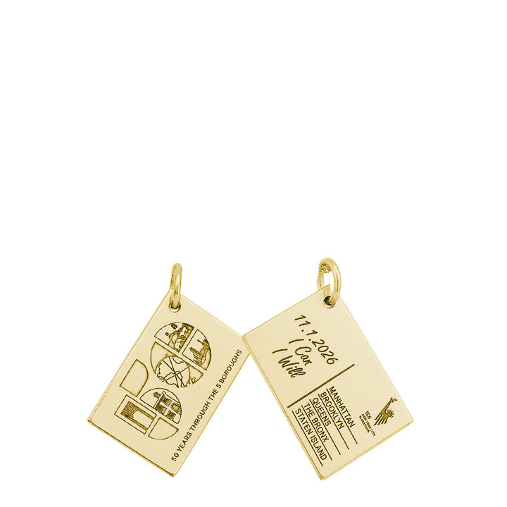 TCS New York City Marathon Five Boroughs Postcard Necklace