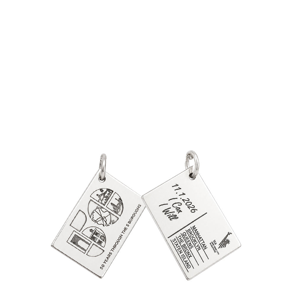 TCS New York City Marathon Five Boroughs Postcard Necklace