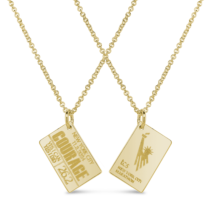 TCS New York City Marathon Personalized Race Bib Necklace