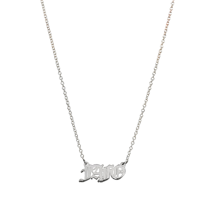 Gothic Nameplate Necklace