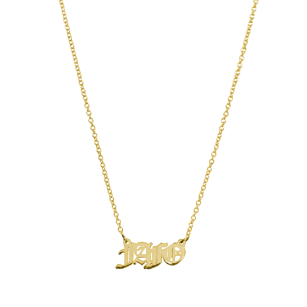 Gothic Nameplate Necklace