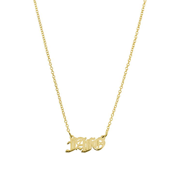 Gothic Nameplate Necklace