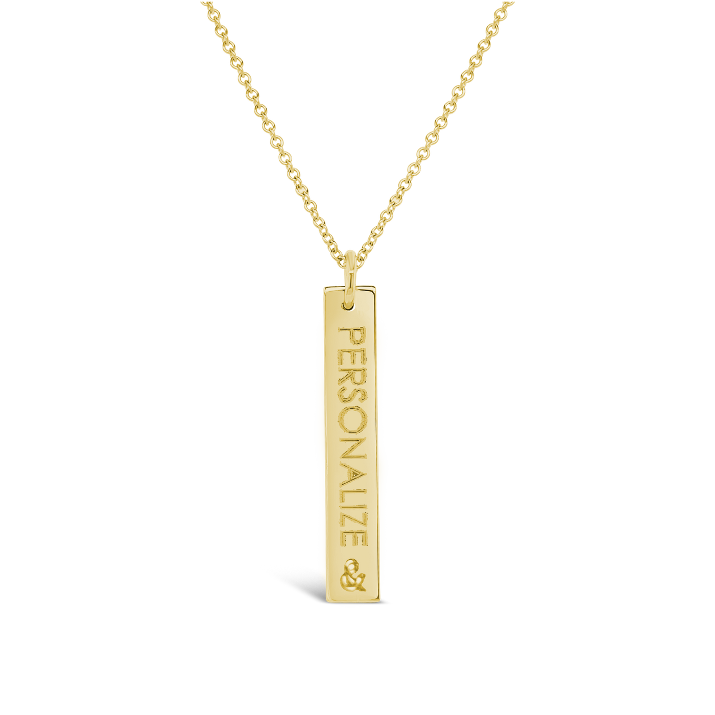 &Mother Personalized Rectangle Necklace