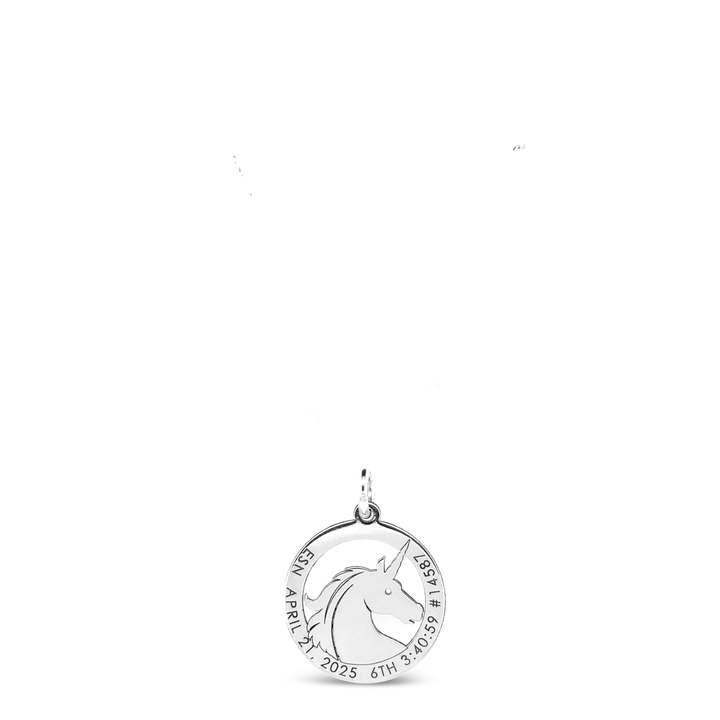 Personalized Unicorn Charm Necklace