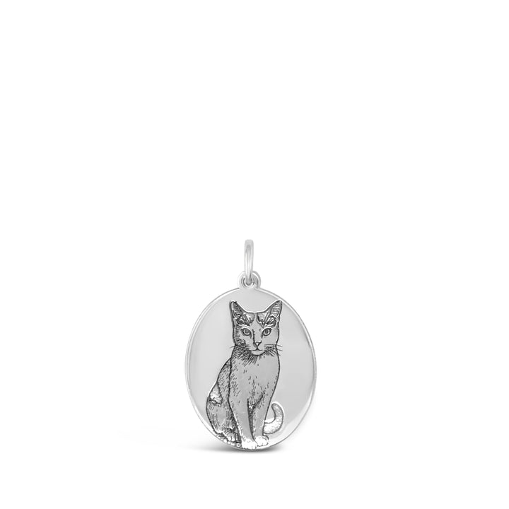 Custom Pet Portrait Oval Necklace