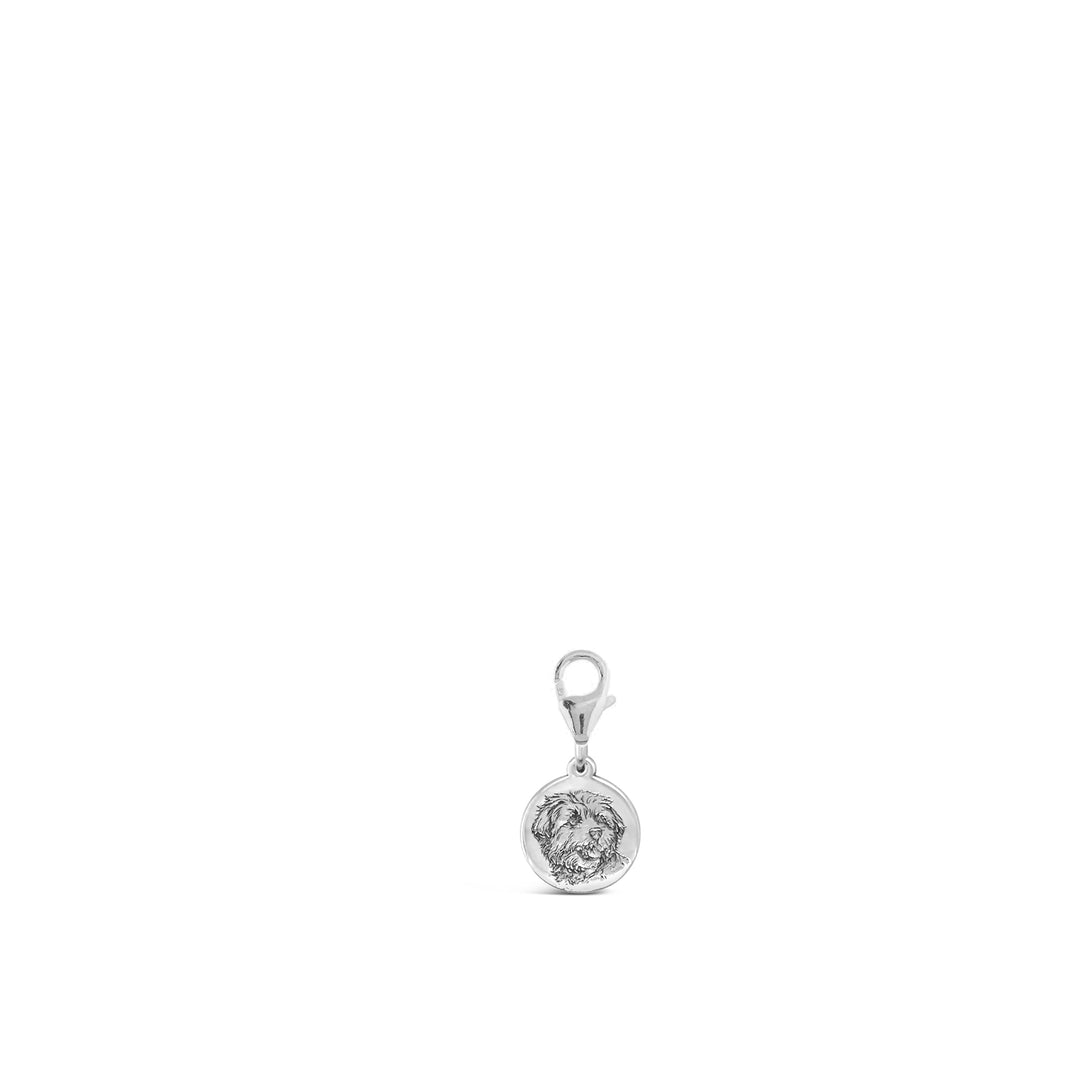 Custom Pet Portrait Mini Disc Charm Bracelet