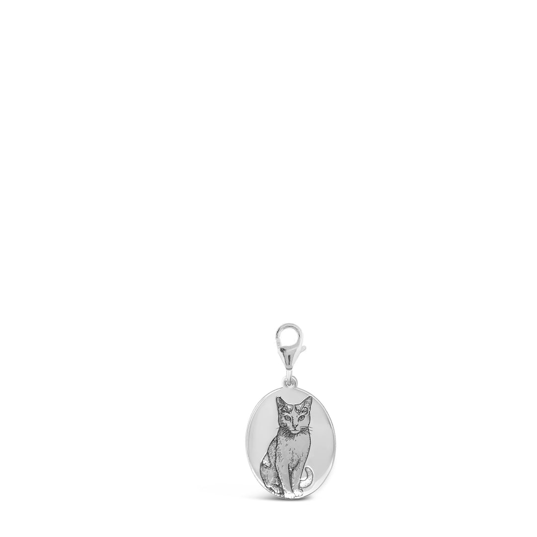 Custom Pet Portrait Oval Charm Bracelet