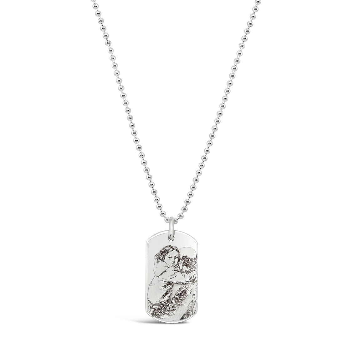 Custom Portrait Dog Tag Necklace