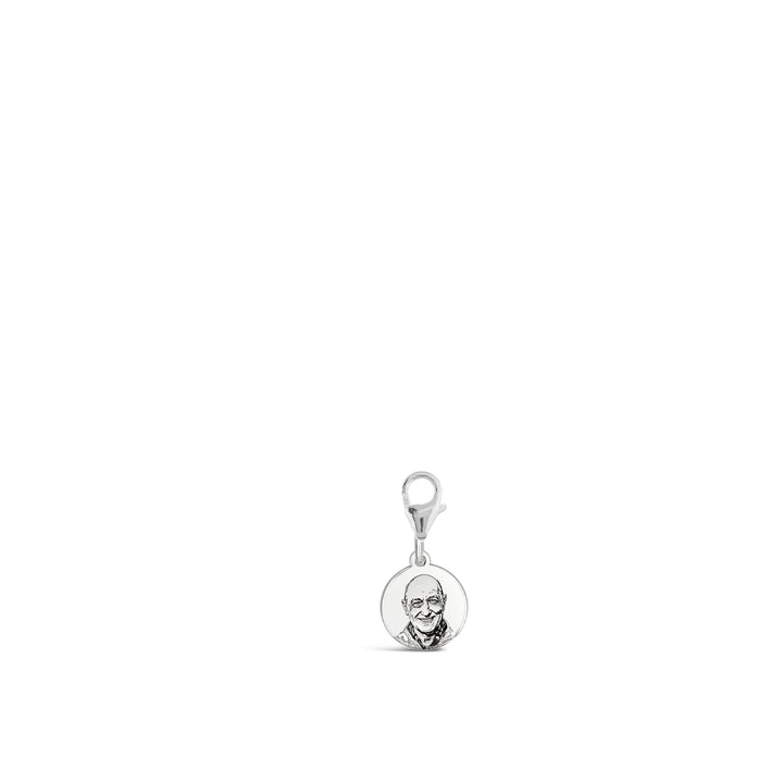 Custom Portrait Mini Disc Charm Bracelet