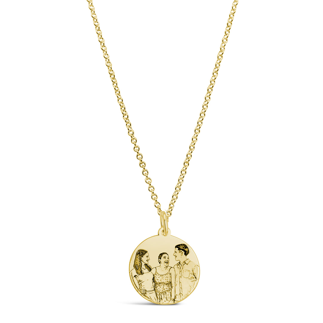 Custom Portrait Disc Necklace
