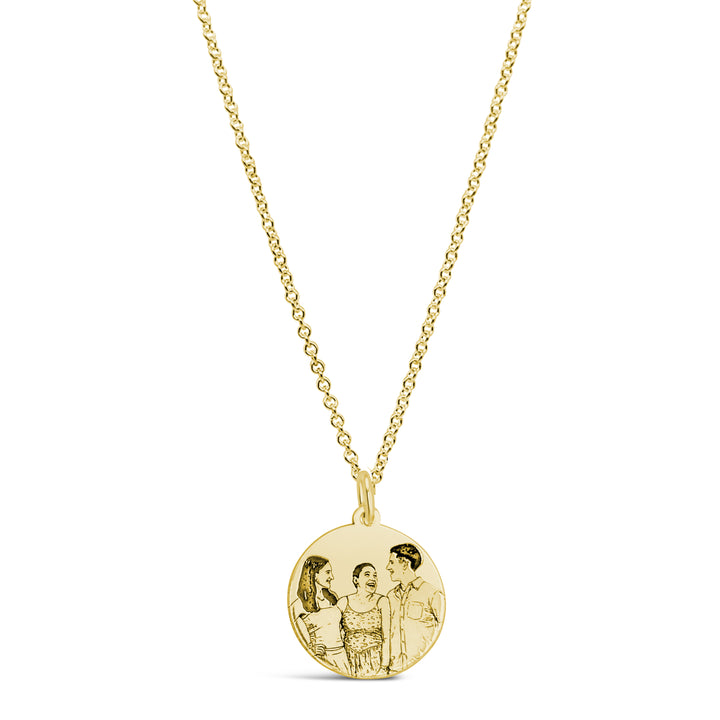 Custom Portrait Disc Necklace