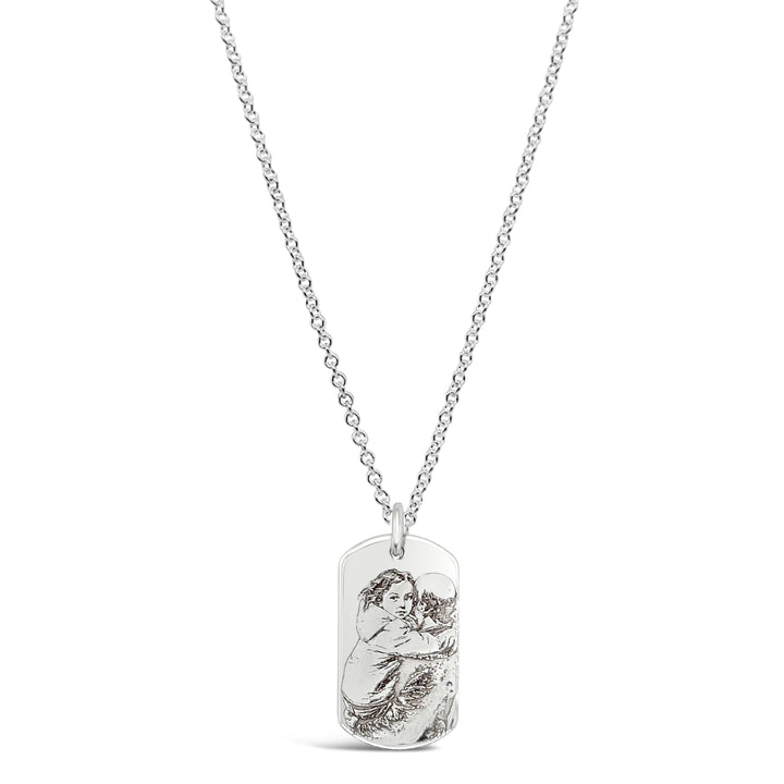 Custom Portrait Dog Tag Necklace