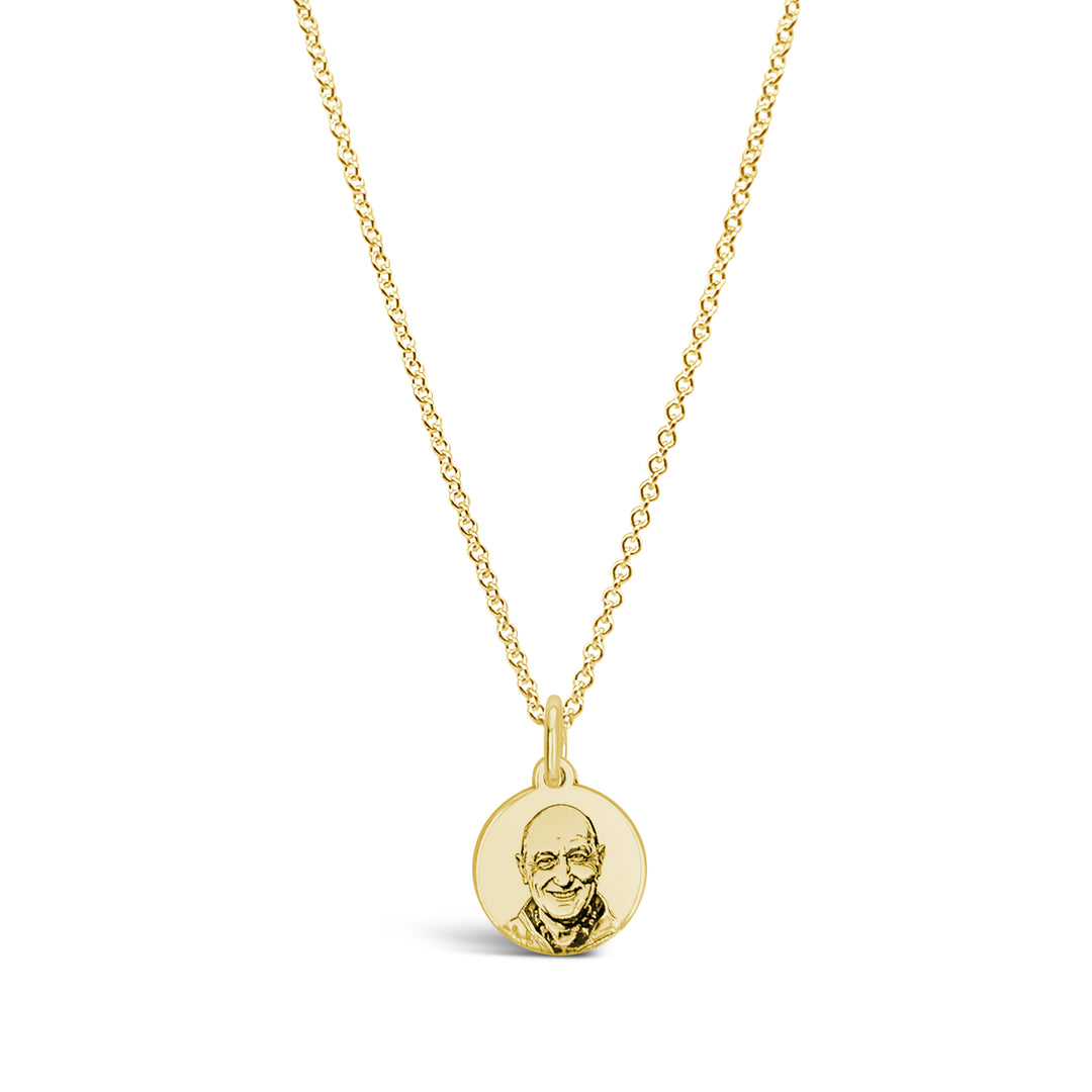 Custom Portrait Mini Disc Necklace