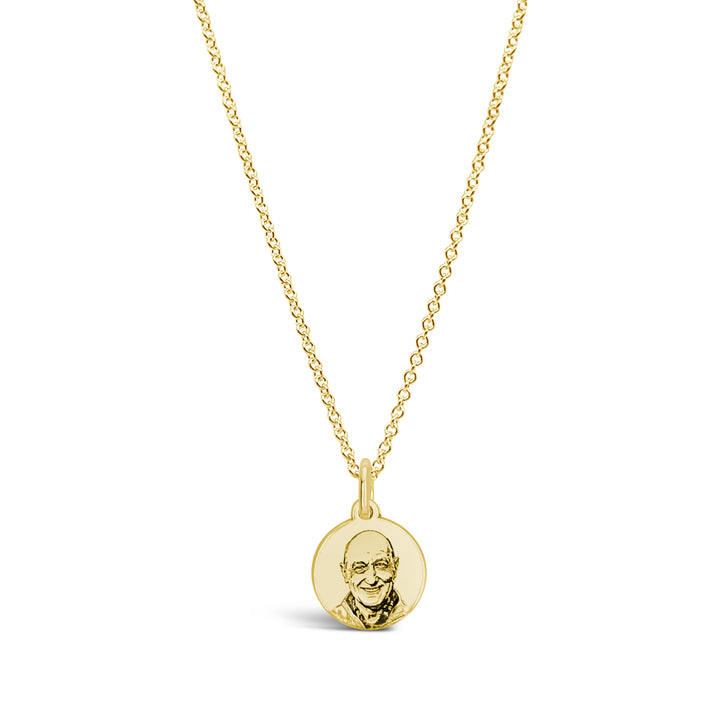 Custom Portrait Mini Disc Necklace