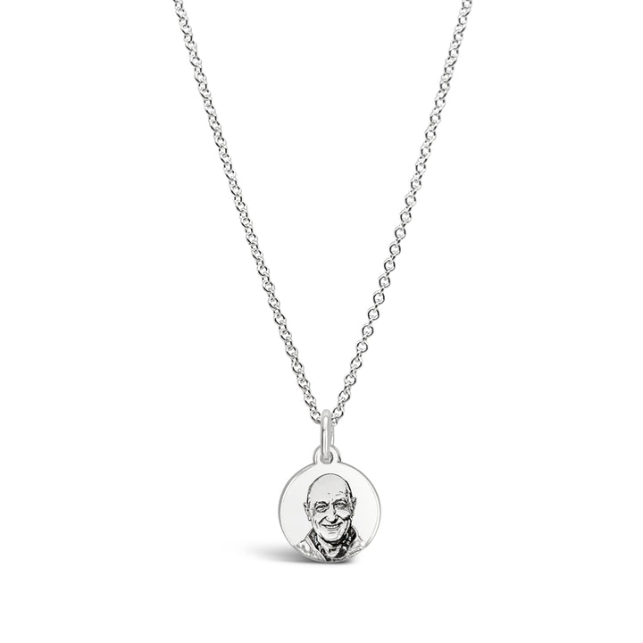 Custom Portrait Mini Disc Necklace