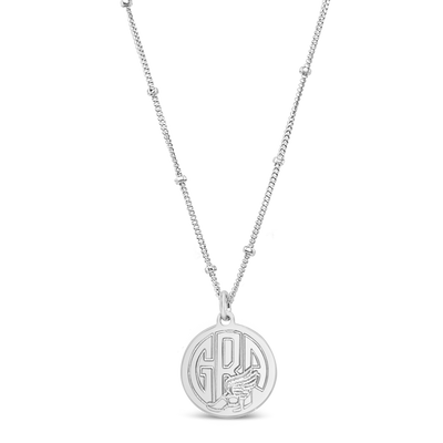 Runner Monogram Disc Necklace