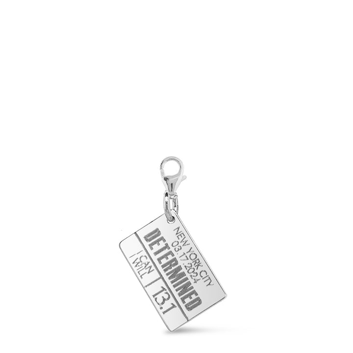 Personalized Race Bib Charm Bracelet