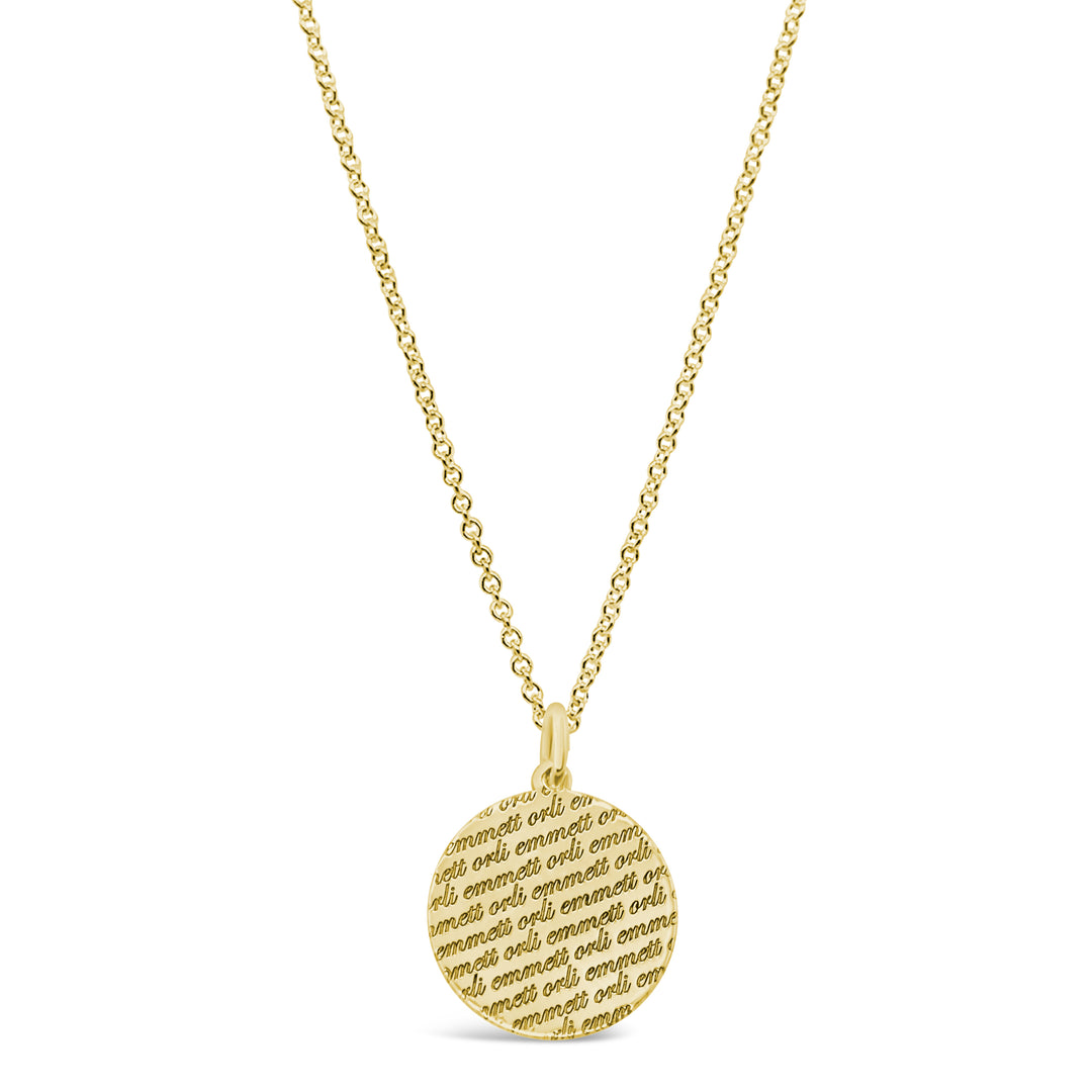 Say It Again Disc Necklace