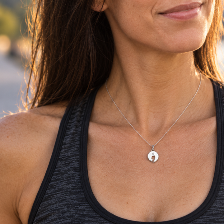 Still I Run Diamond Semicolon Necklace