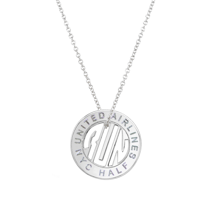 United Airlines NYC Half Token Necklace