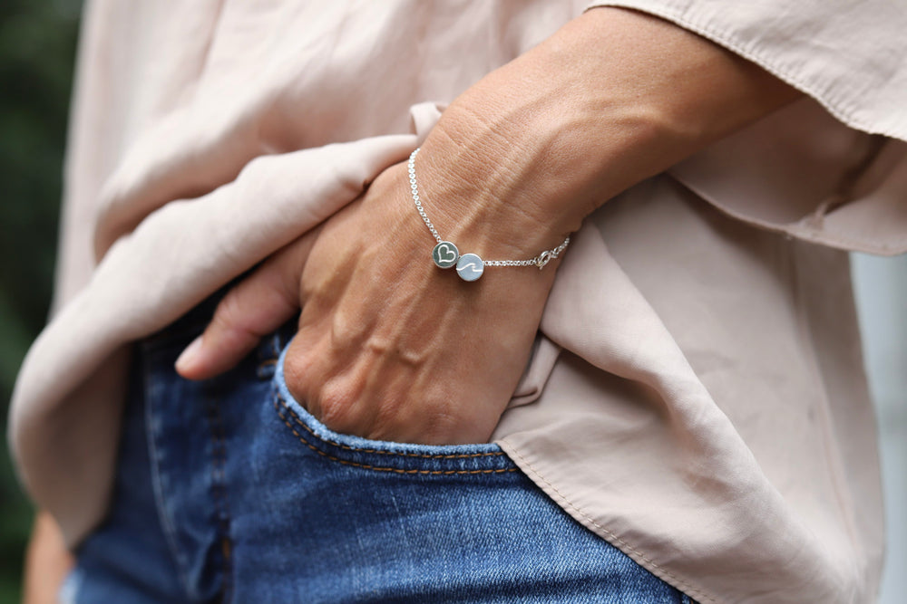 silver bead bracelet