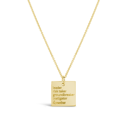&Mother Engraved Necklace