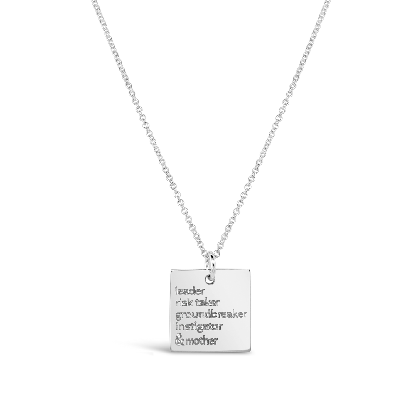 &Mother Engraved Necklace