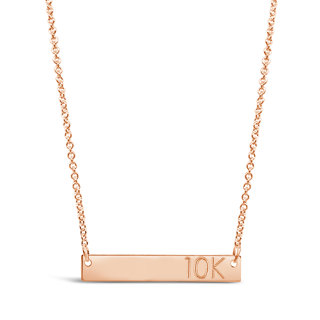 Custom Distance Horizontal Bar Necklace