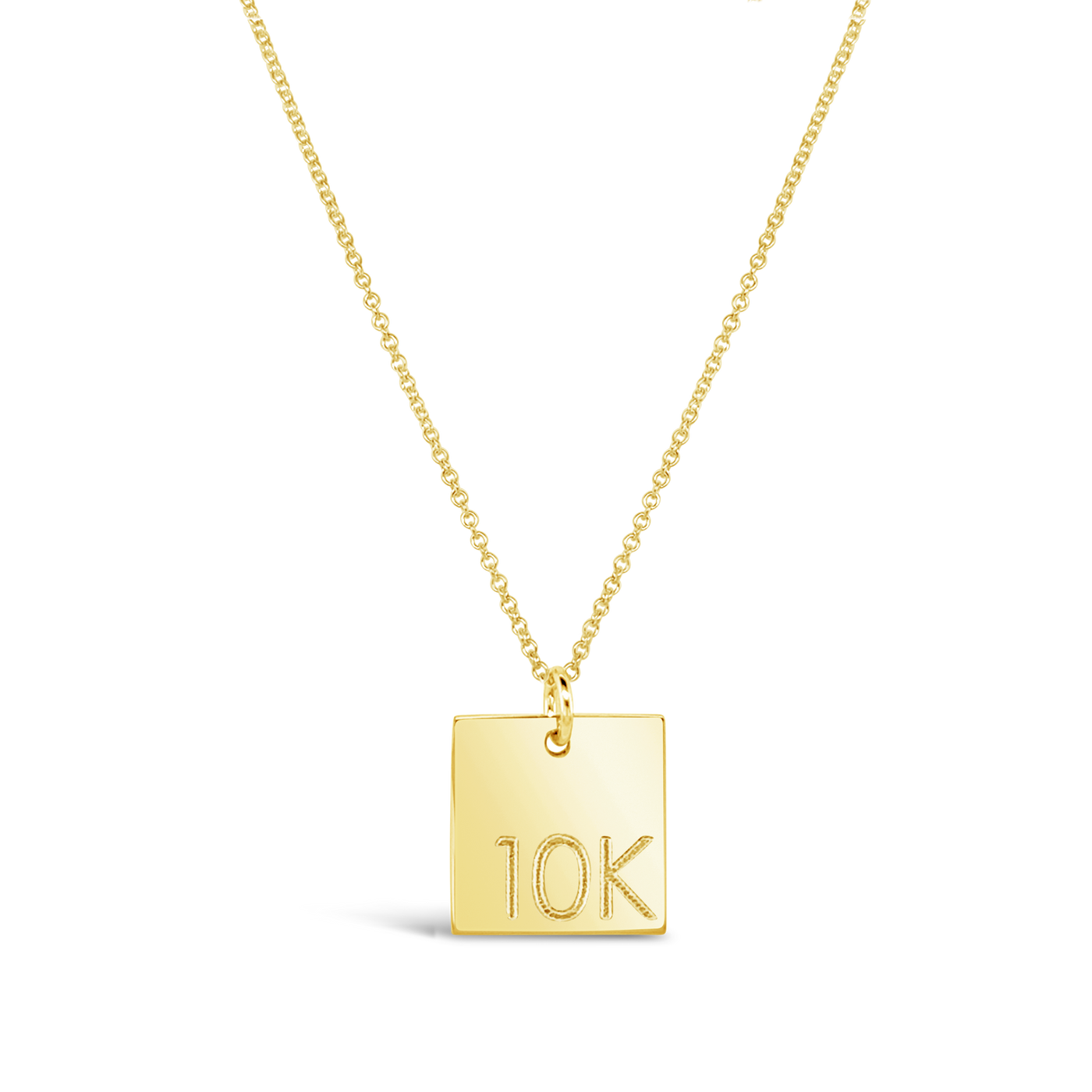 Custom Distance Square Necklace
