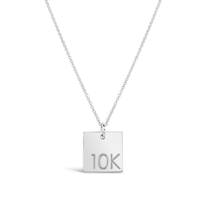 Custom Distance Square Necklace